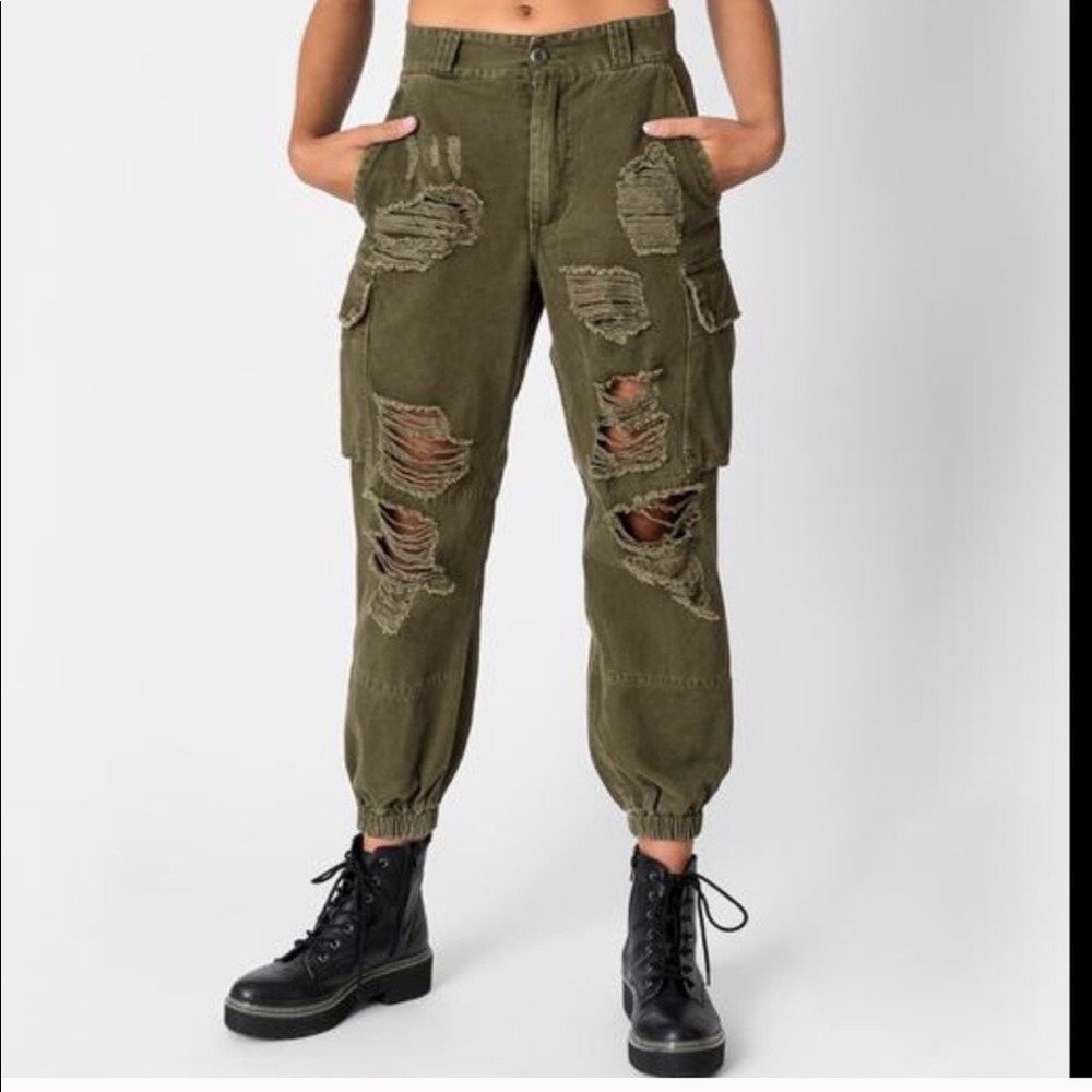 Carmar LF Olive Green baggy Cargo Pants
